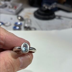 Beautiful aquamarine ring set in sterling silver